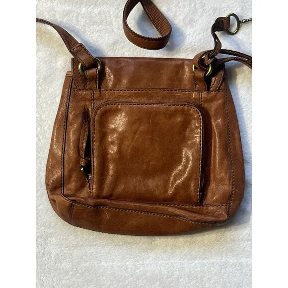 1954 FOSSIL Long Live Vintage Leather Crossbody Purse w/Key - Picture 7 of 11